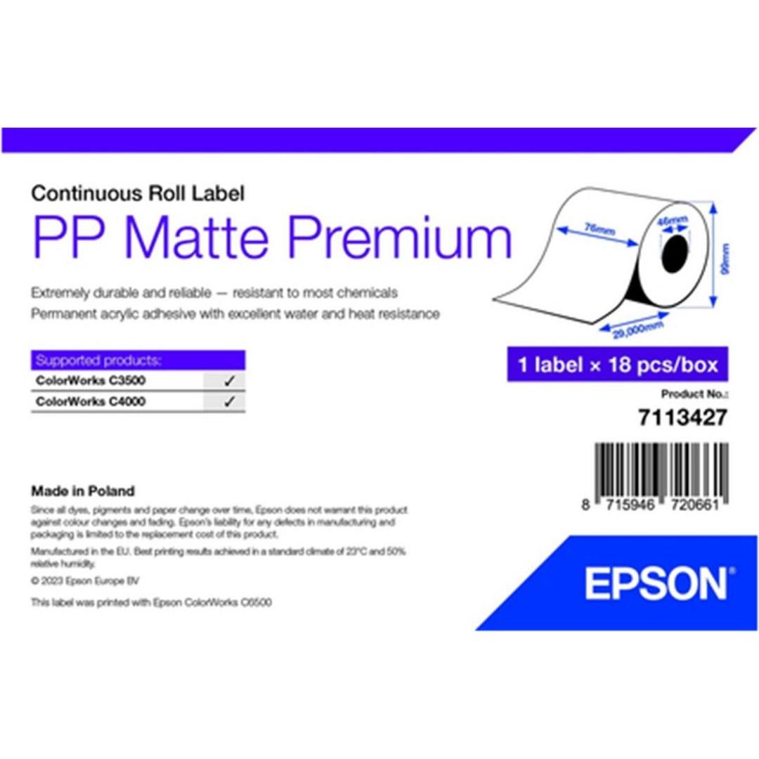 Epson, Etiketten, Pp Matte Label Prem Continuous