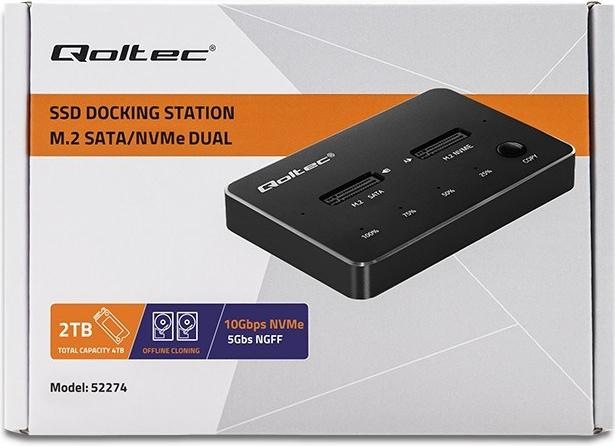 Actual product image Qoltec M.2 SSD drive docking station