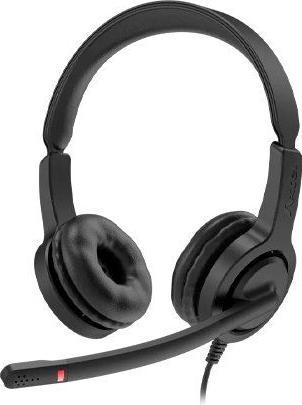 Produktbild Axtel Headphones with microphone and volume control black (USB-C)