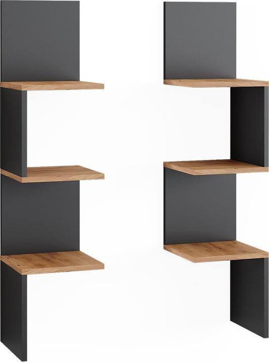 Actual product image Vicco Corner shelf Paolo, Anthracite/Gold power oak, 28 x 116.4 cm Set of 2