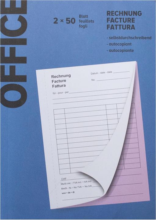 Office Rechnung chemisch 2x50 Blatt A5 2 Stück (50x)