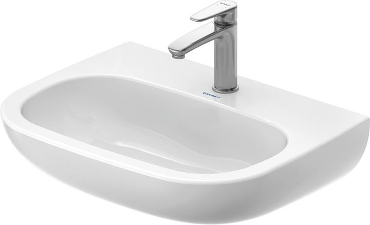 Produktbild Duravit Waschtisch D-CODE MED o ÜL m HLB 600x460mm 1 Hahnloch weiss (460 mm, 600 mm)