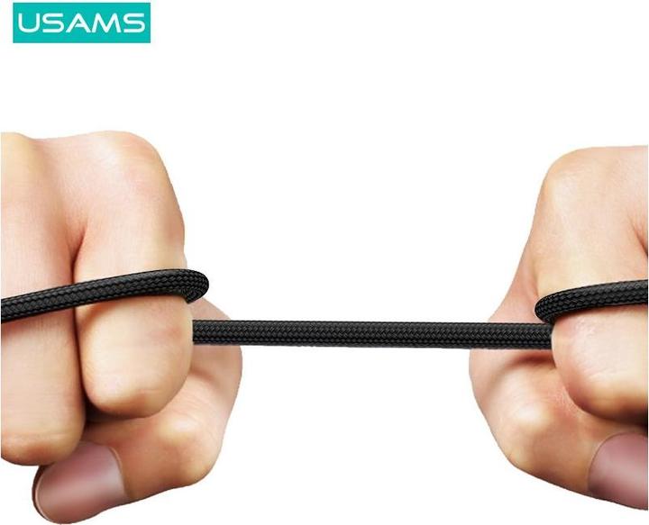 Actual product image Usams Charging Cable Type-C to Lightning - Black (1 m, 20 W)