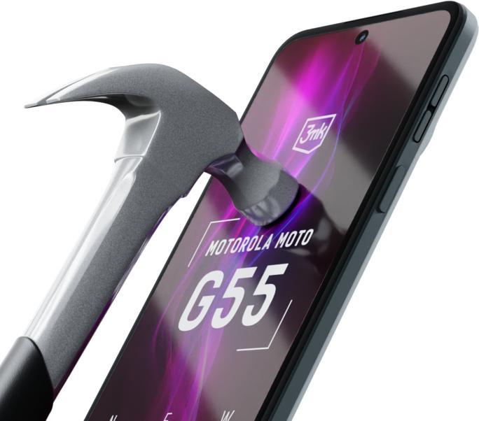 Actual product image 3MK FlexibleGlass pro Motorola Moto G55 5G (5903108610315) (1 Piece, Motorola Moto C)