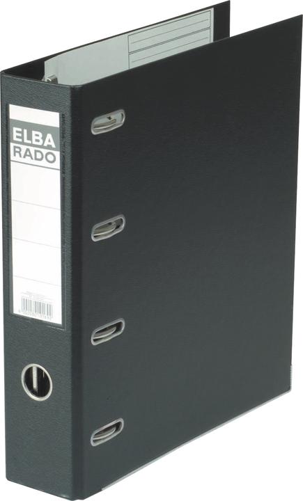 Actual product image Elba Double file rado plast, spine width: 75 mm, black DIN A4, cover inside/outside PVC, replaceable (A4, 75 mm, 1 pcs.)