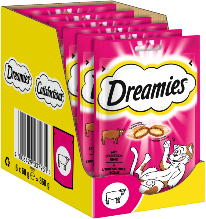 Produktbild Dreamies Portionsbeutel mit Rind (Adult, 6 Stk., 360 g)
