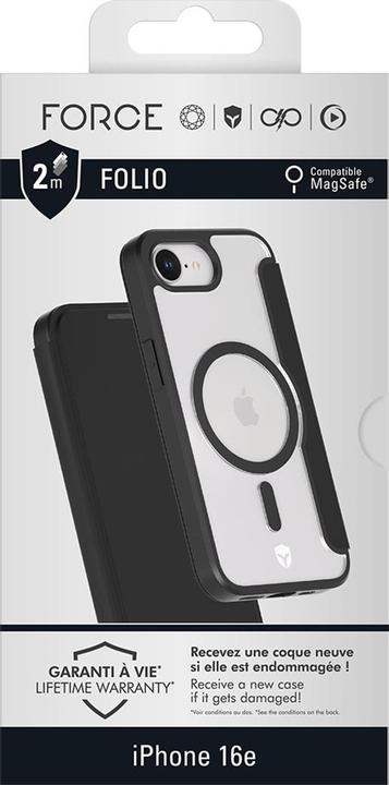 Actual product image Force Case FCFOLIOMAGIPSE4B Klapphülle (Apple iPhone 16e)
