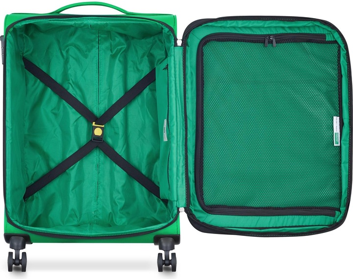 Actual product image Delsey Paris x United Colors of Benetton Color Block 4-wheel cabin trolley S 55 cm with stretch fold (77 l, Hand luggage (up to 50 litres))