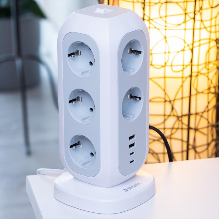 Actual product image Verbatim EU Power Tower 11 (11 x, CEE 7/4, USB-C, USB-A, 2 m)