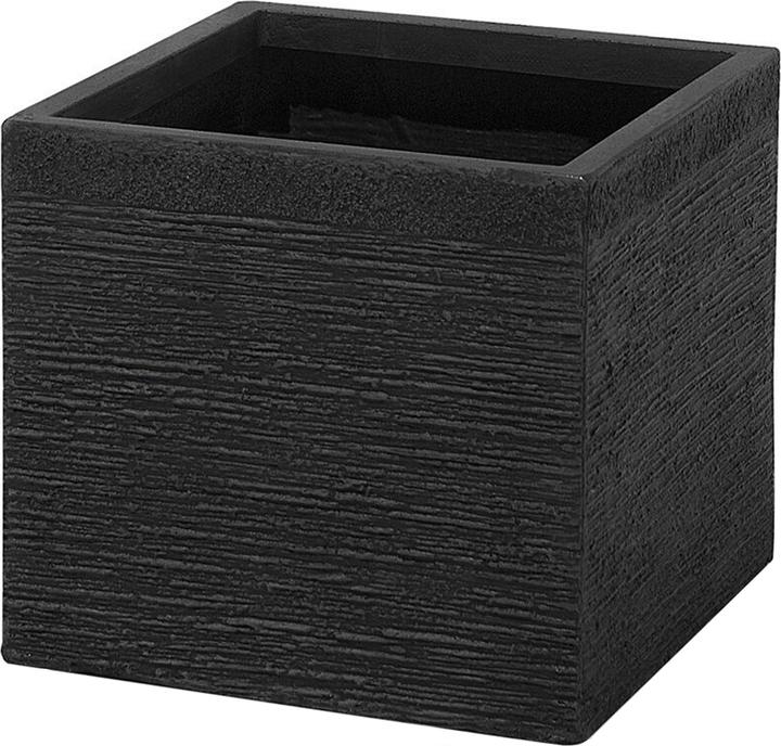 Actual product image Beliani Square pot 30 x 30 x 28 cm black PAROS (30 x 30 x 28 cm)