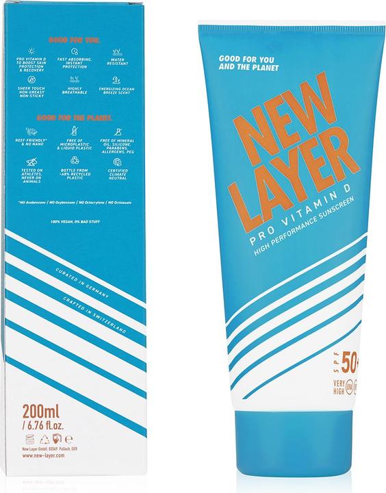 Produktbild New Layer Pro Vitamin D High Performance Sonnencreme LSF50+ (Sonnencreme, SPF 50+, 200 ml, 252 g)