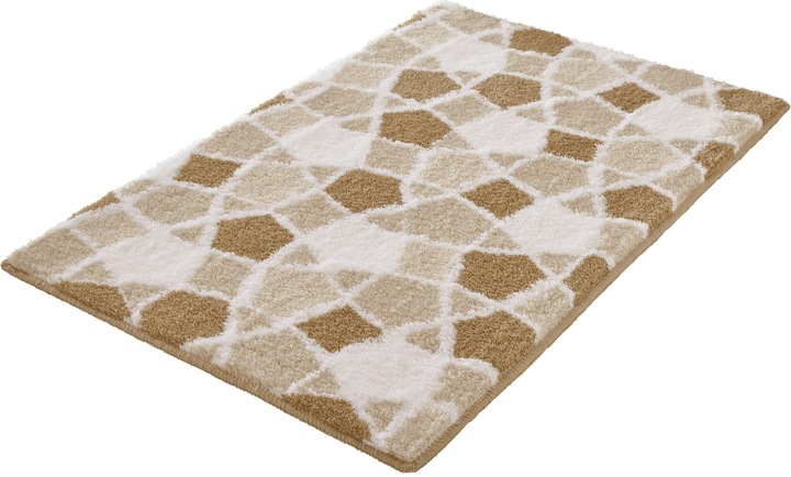 Kleine Wolke Sintra bath rug 60 x 90 cm, brown/white (60 x 90 cm)