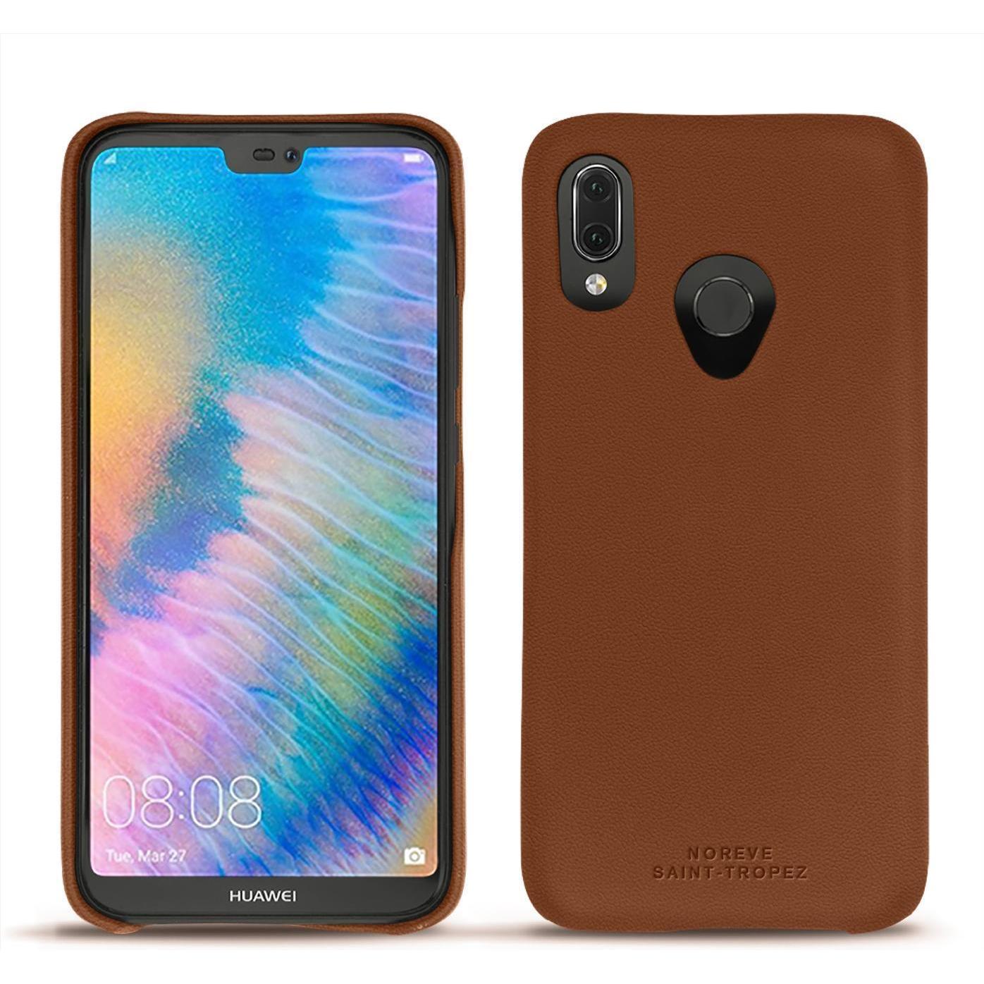 Noreve Lederschutzhülle (Huawei P20 Lite), Smartphone Hülle, Braun