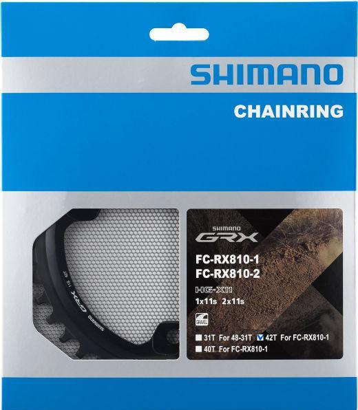 Actual product image Shimano Chainring GRX FC-RX810 1-f. 42Z|1-v. 42Z (42)