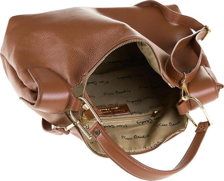 Actual product image Pierre Cardin **Damen Umhängetasche Made In Italy - Modell Lyra Elite - 100% Leder** - 33.0 X 30.0 X 12.0 Cm