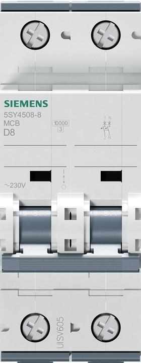 Actual product image Siemens Circuit breaker UC D 8A 1+N 230V 5SY4508-8
