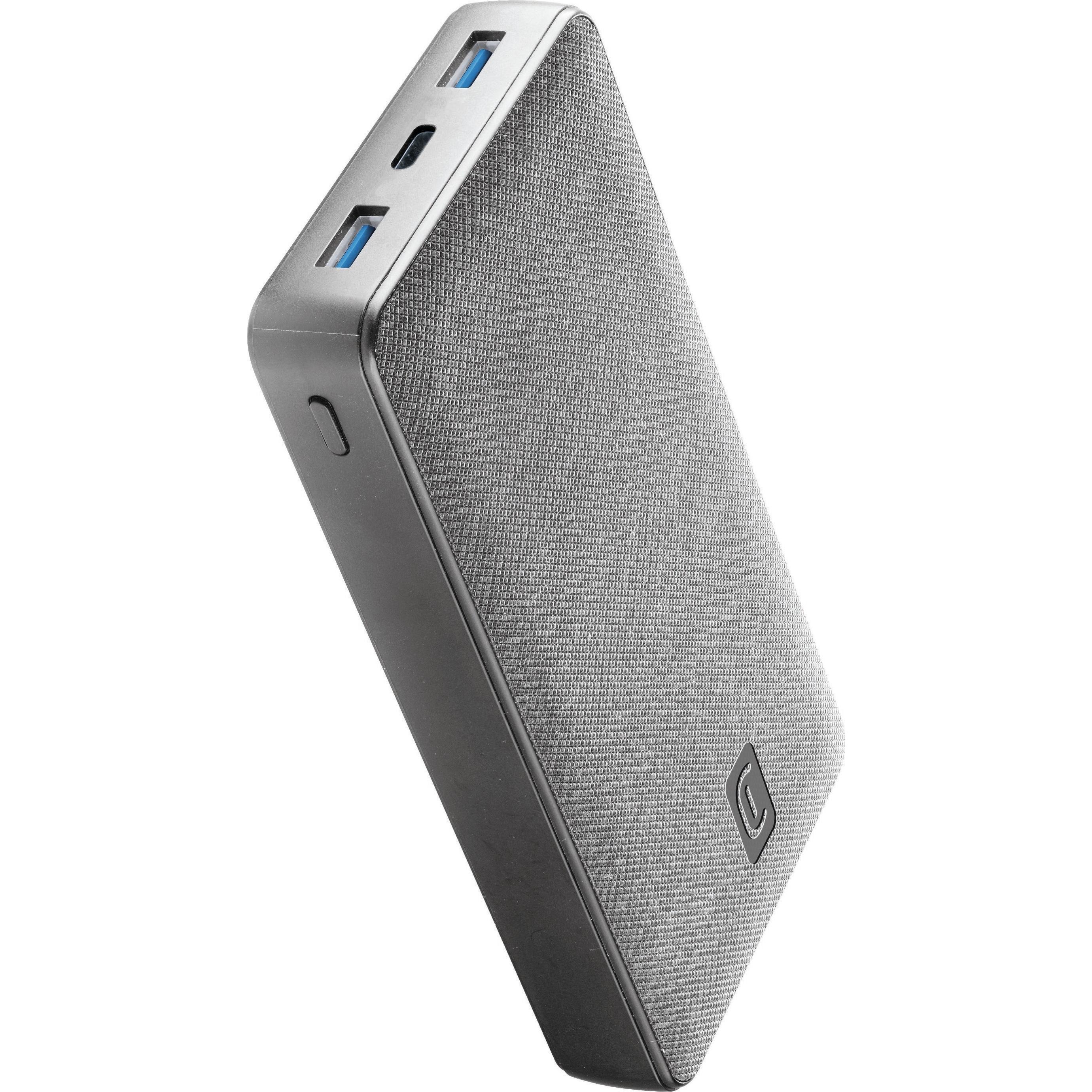 Cellularline Shade Laptop 20000 (20000 mAh, 65 W, 74 Wh), Powerbank, Grau