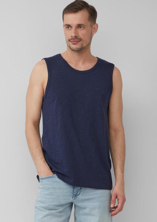 Produktbild S.Oliver T-Shirt Baumwoll-Tanktop mit Flammgarnstruktur (M)