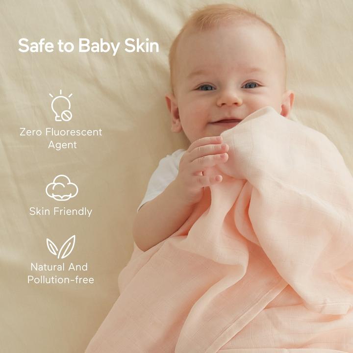 Image du produit Momcozy Couverture Muslin Swaddle 4 Pack (120 cm, 120 cm)