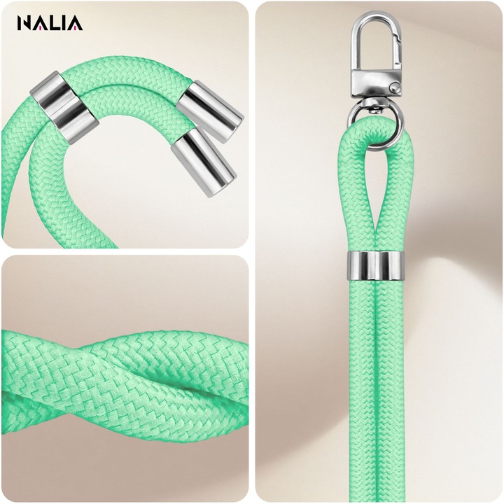Produktbild Nalia HoldMe Lanyard Handykette – Universal Trageband für Smartphones - Verstellbar, Soft & Elastisch