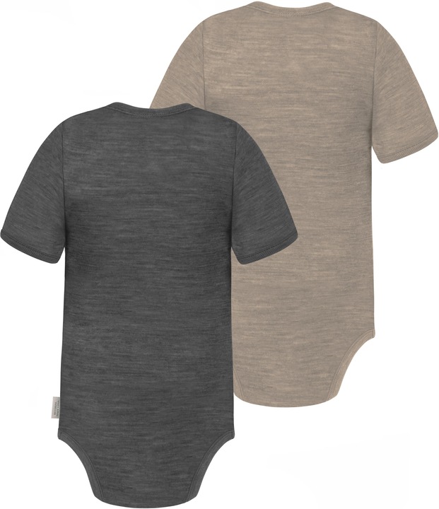 Produktbild Normani 2er Set Baby Merino Body Kurzarm „Tauranga" - 9293 (68)