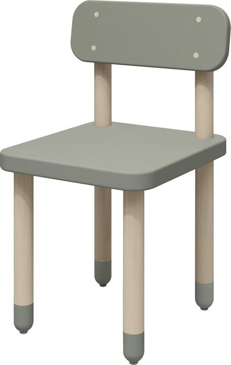 Actual product image Flexa Kids chair with backrest natural green (Child armchair)