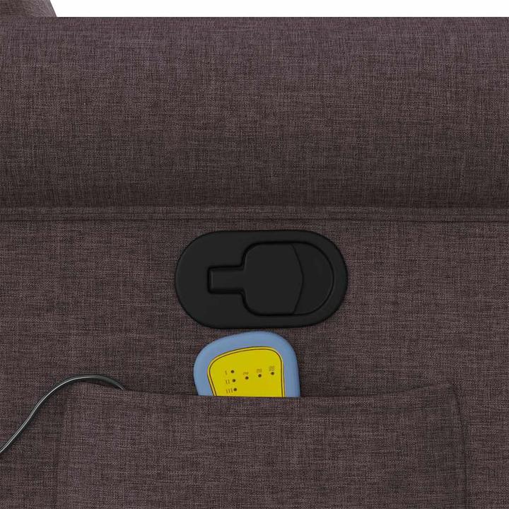 Productafbeelding VidaXL Massage fauteuil donkerbruine stof Massage TV fauteuil