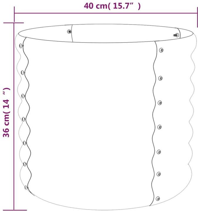 Produktbild vidaXL Pflanzgefäss (40 x 36 cm)