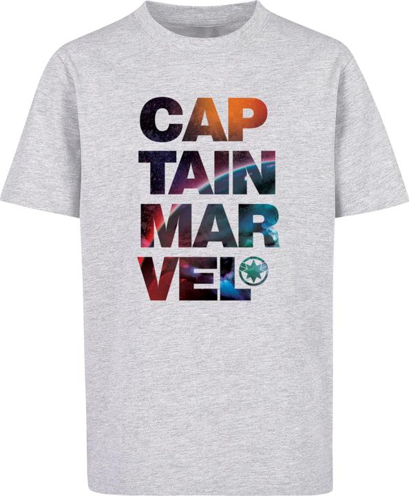 Absolute Cult Kids Captain Marvel - Space Text Basic T-Shirt - 135491 (158, 164)