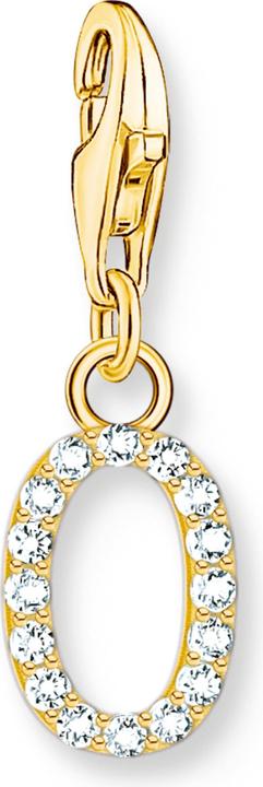 Produktbild Thomas Sabo Charm-Anhänger Buchstabe O mit Weissen Steinen Vergoldet (925er Silber)