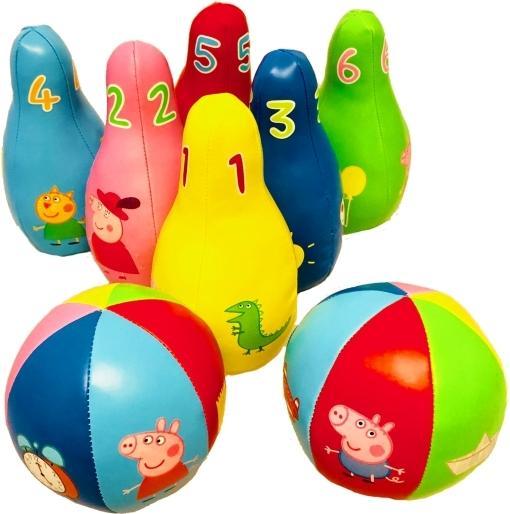 Actual product image Barbo Toys Peppa Pig Soft Bowling Set