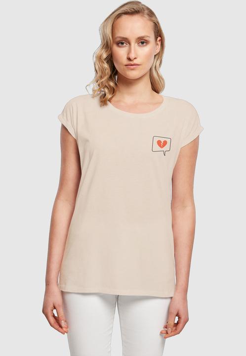 Produktbild Merchcode Ladies Heartbreak Extended Shoulder Tee - 111575 (L)