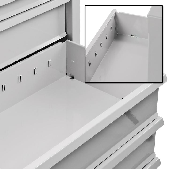 Actual product image ADB MAMMUT drawer cabinet light grey 9 drawers 70.0 x 43.5 x 120.0 cm (70 cm, 43.50 cm)