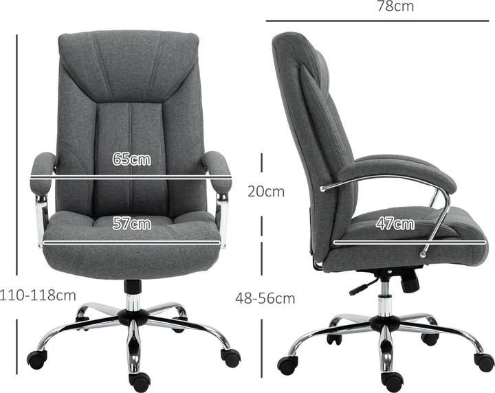Immagine prodotto Vinsetto Sedia da ufficio Design ergonomico, rivestimento in poliestere traspirante