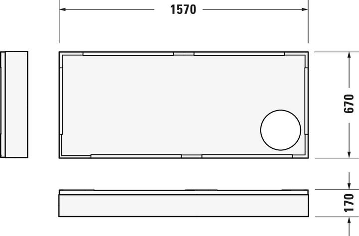Produktbild Duravit Rechteck-Duschwanne D-CODE weiss 1600x700x85mm