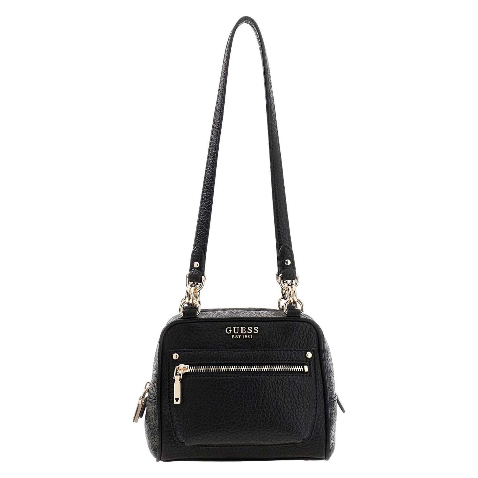 Guess, Damen, Handtasche, Marsha Box Shoulder Bag, Schwarz