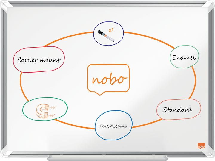 Actual product image Nobo Whiteboard Premium Plus 1915143 aluminum, 45x60cm (60 x 45 cm)
