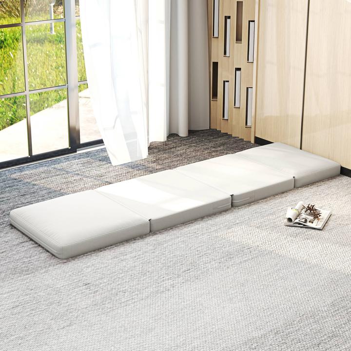 Immagine prodotto Homcom Bodensofa Polyester, Schaumstoff Cremeweiss