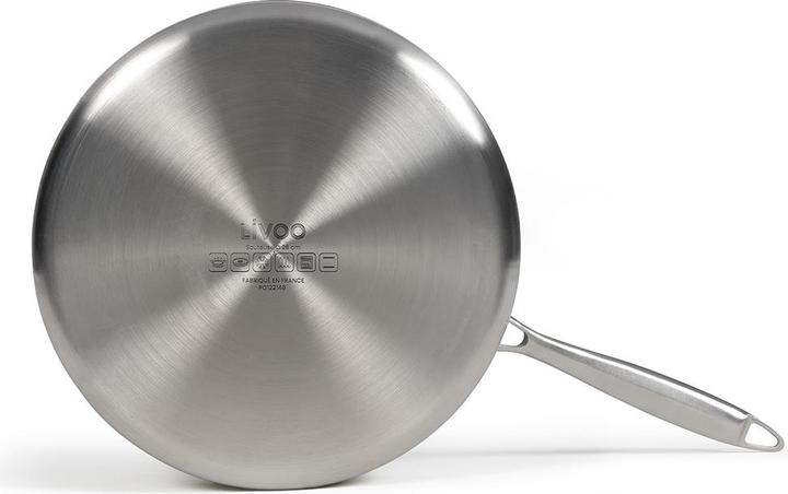 Produktbild Livoo Brigade - Edelstahl-Pfanne 28 cm (Bratpfanne, Aluminium, Edelstahl)