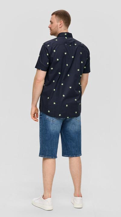 Produktbild S.Oliver Hemd Gemustertes Kurzarmhemd aus Baumwollstretch (XXL)