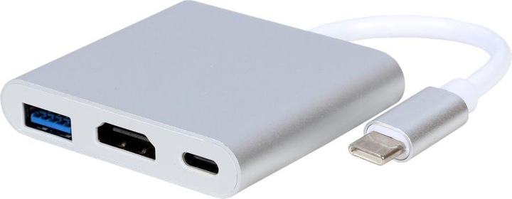 Image du produit Gembird A-CM-HDMIF-02-SV (USB-C, 3 Ports)