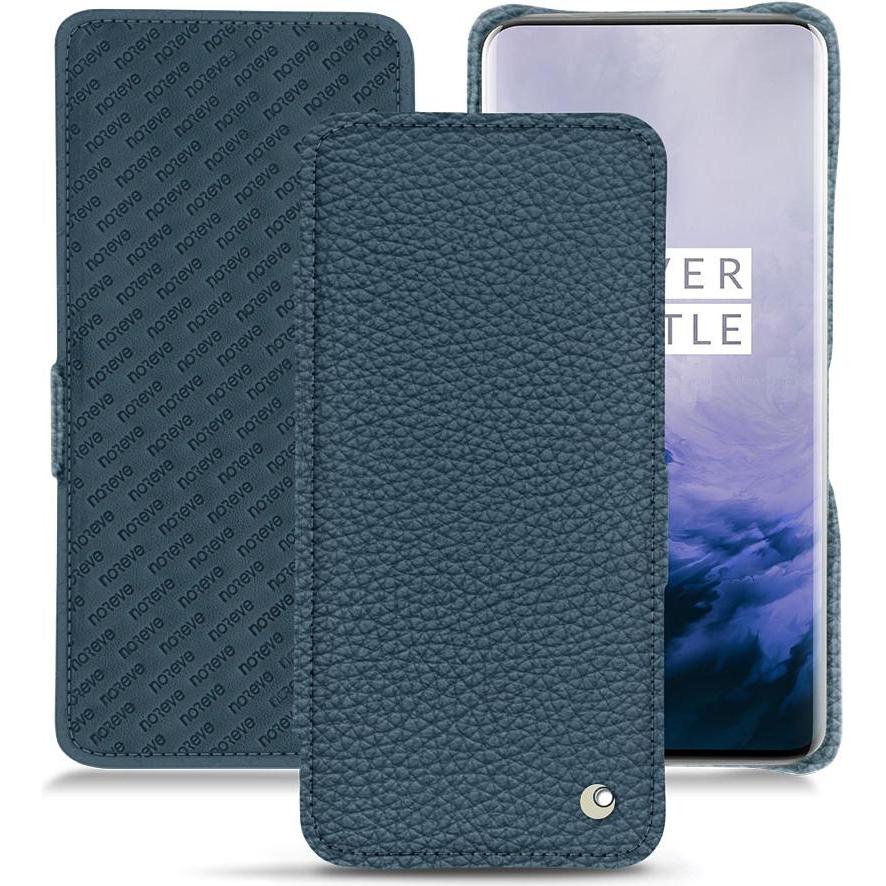 Noreve Lederschutzhülle horizontal (OnePlus 7 Pro), Smartphone Hülle, Blau