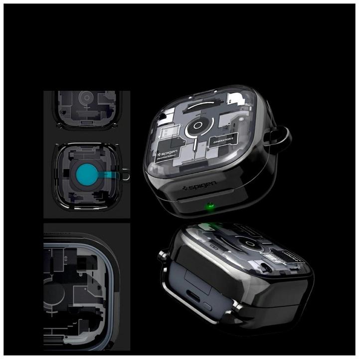 Actual product image Spigen - Ultra Hybrid Zero One (ACS11201) - Samsung Galaxy Buds 4 / Buds 4 Pro - Black