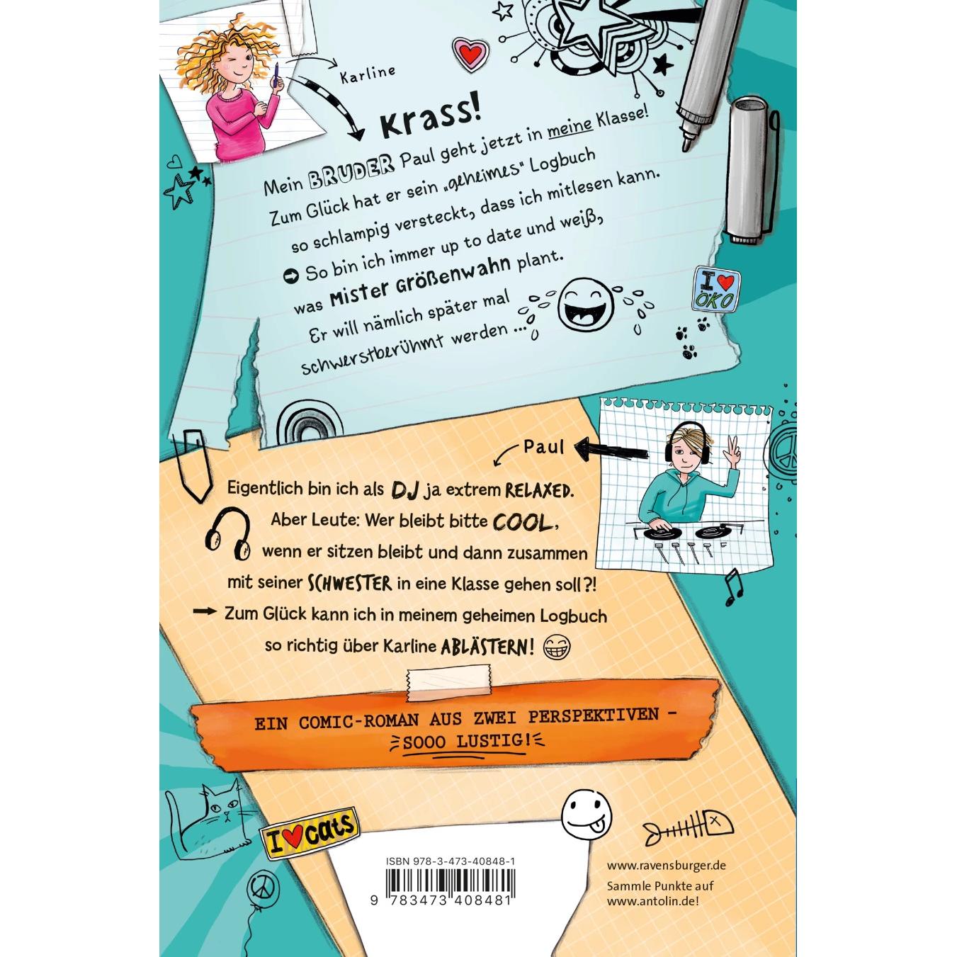 Thumbnail - Das ungeheimste Tagebuch der Welt! Band 1: Wie mein bescheuerter Bruder Klassensprecher in meiner, Kinderbücher von Patr...