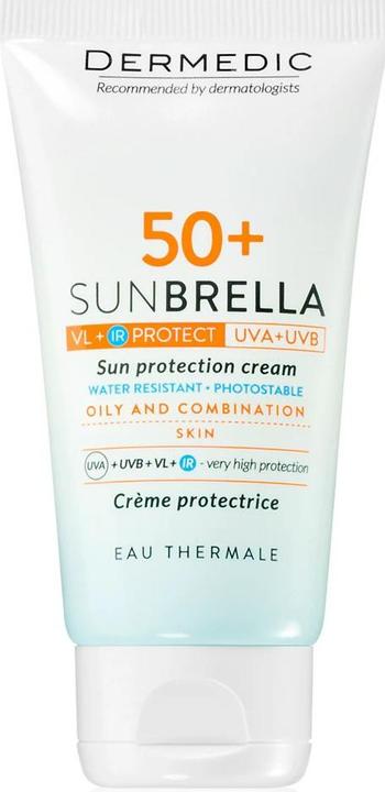 Actual product image Dermedic SUNBRELLA Sunscreen for Oily and Combination Skin SPF 50 50g (Sun cream face, Suntan cream, SPF 50+, 50 ml)