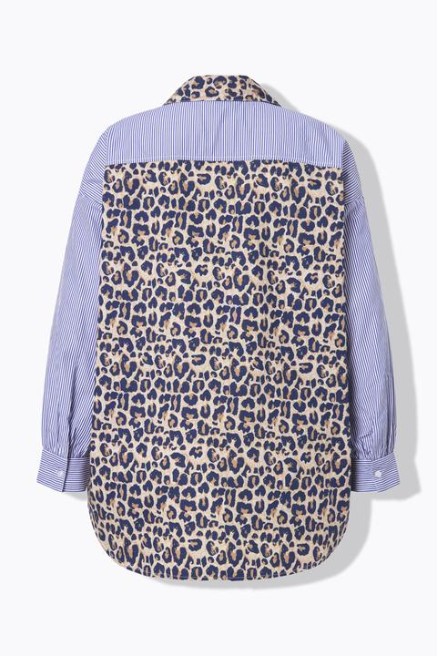 Immagine prodotto Studio Untold Camicia dal taglio oversize con righe e leopardato (50, 52)