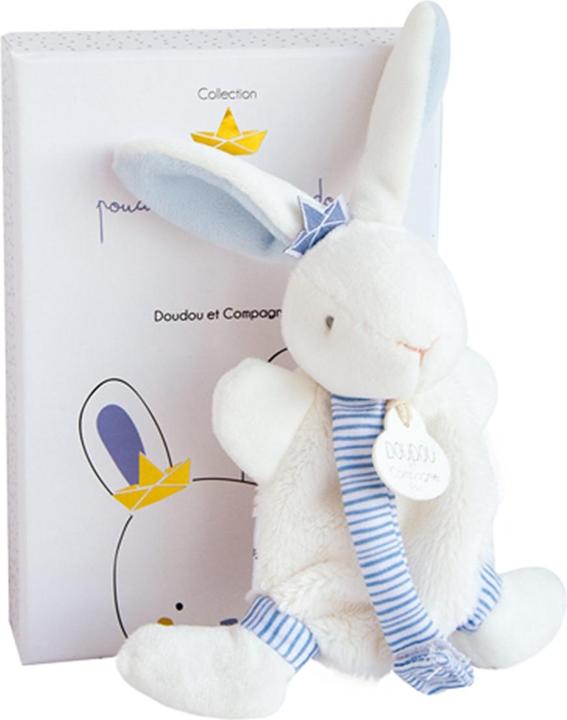 Doudou et Compagnie Doudou lapin marin avec attache-tétine
