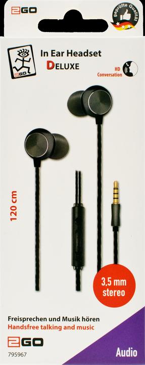 Produktbild 2GO 795967 Kopfhörer & Headset Verkabelt im Ohr Anrufe/Musik Anthrazit (Keine Geräuschunterdrückung, Kabelgebunden)
