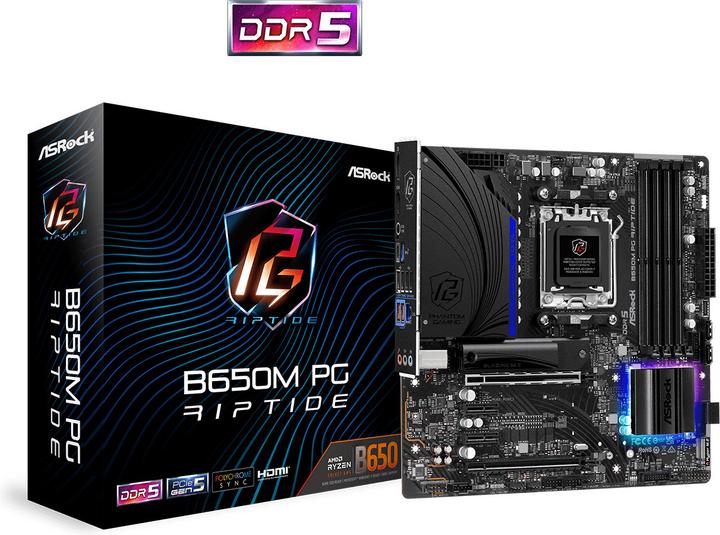 Produktbild AsRock B650M PG Riptide (AM5, AMD B650, mATX)