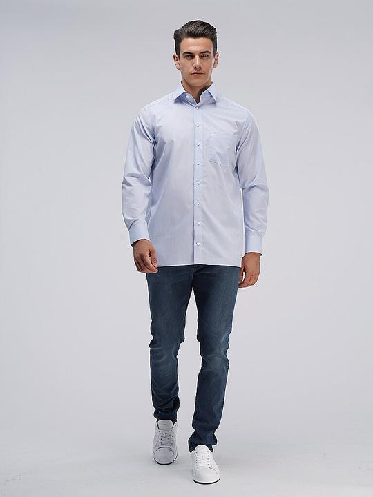 Produktbild Olymp Hemd Luxor blau/ New Kent 1/1 arm Chambray Gr.46 (46)